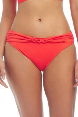 Bleu by Rod Beattie Women's Sarong Hipster Bikini Bottoms in Fire Red